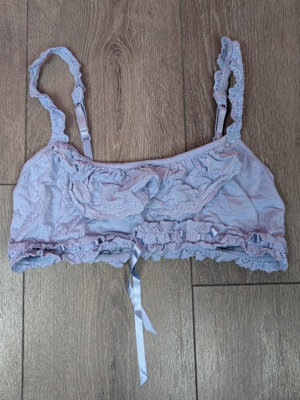 Vintage moda international blue bralette